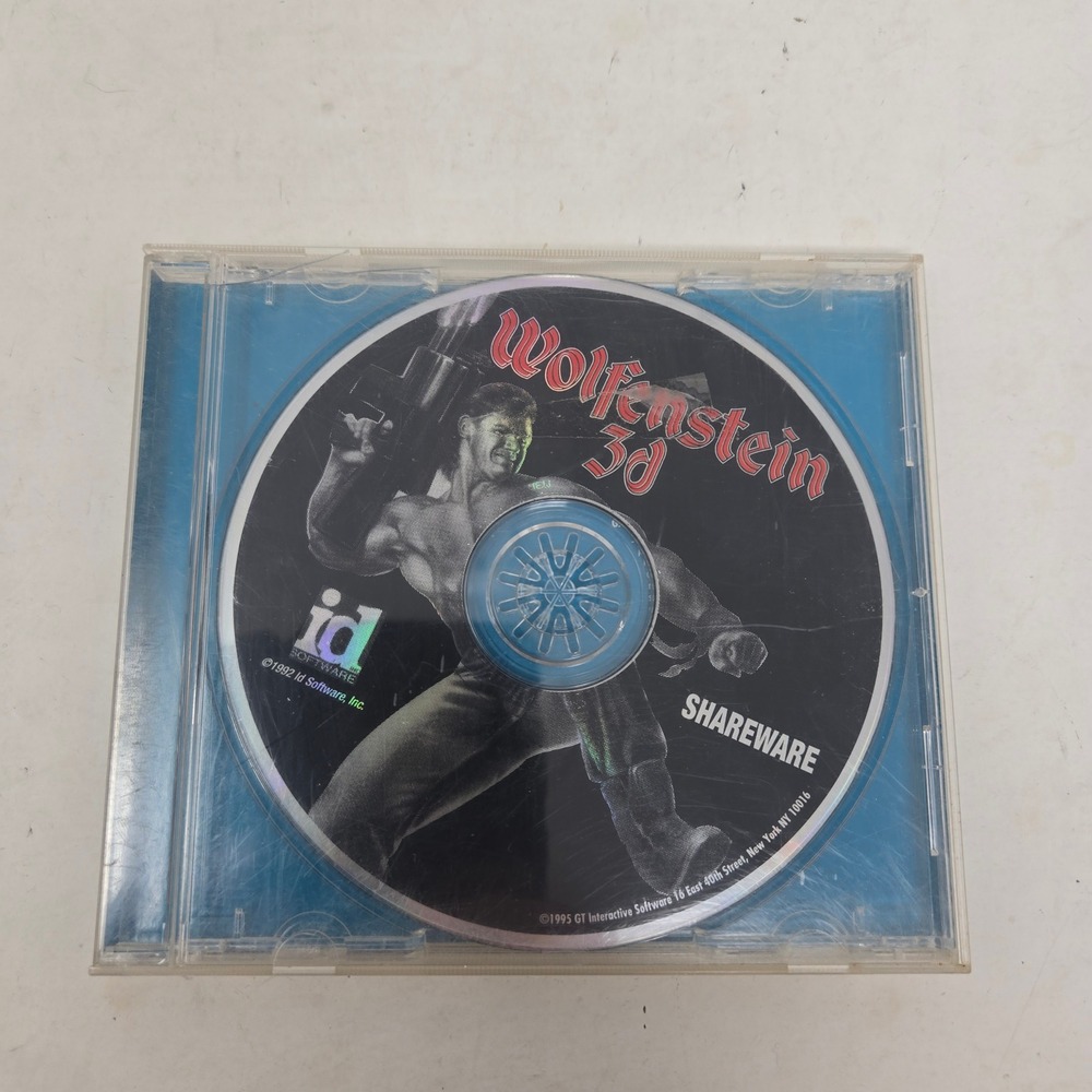 Wolfenstein 3D Shareware PC CD-ROM 1995 GT Interactive id Software Vintage Game